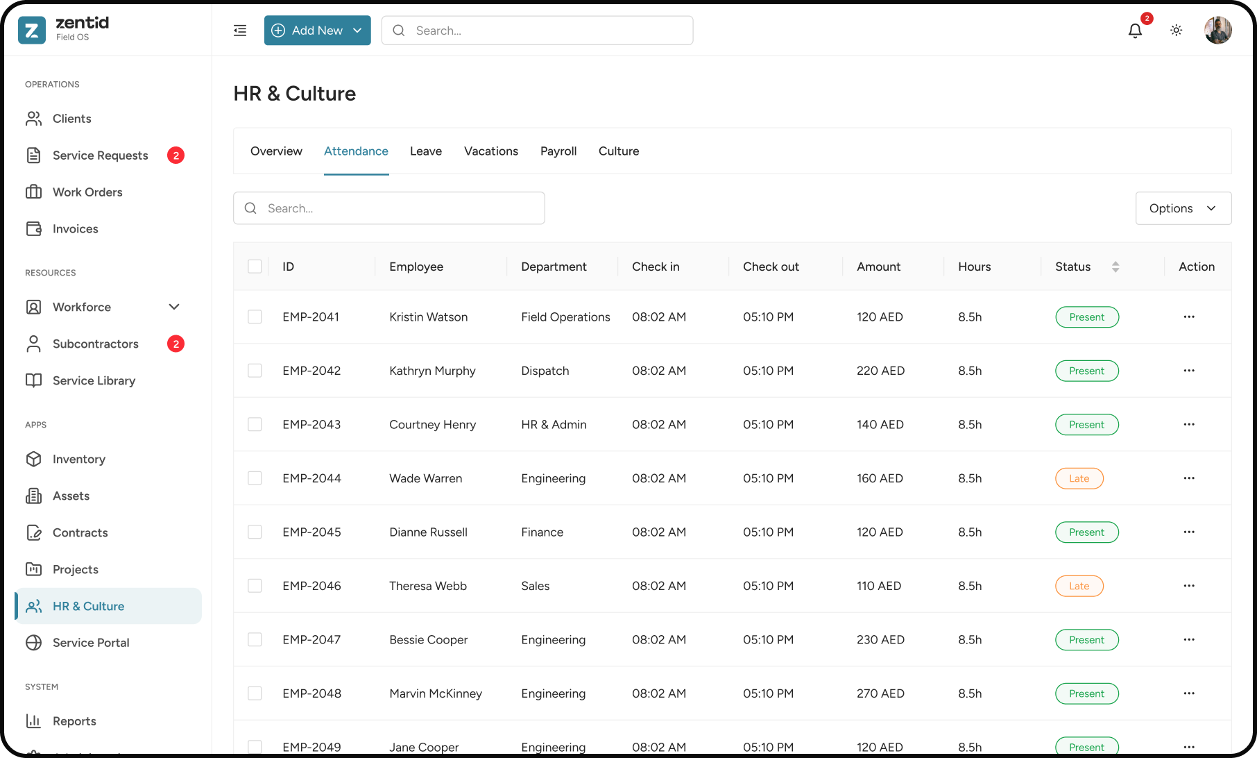 Zentid Asset App showing asset details, warranty coverage and maintenance history