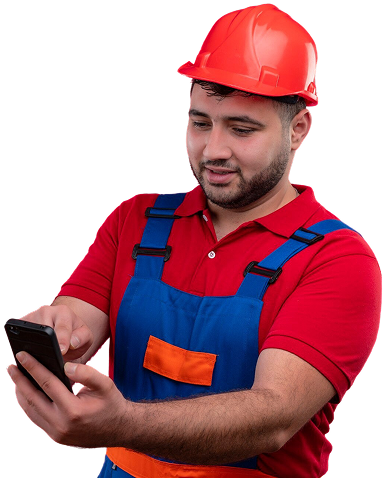 guy with a red cap and blue garments